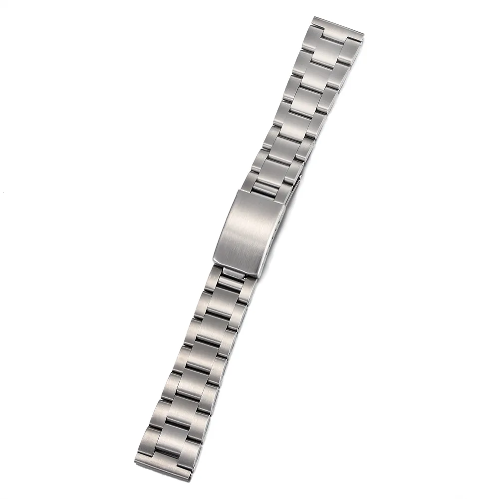 Bracelets de montre en acier inoxydable 18mm 20mm extrémité plate Oyster solide Bracelet Bracelet Fit pour Rlx Skx 230803