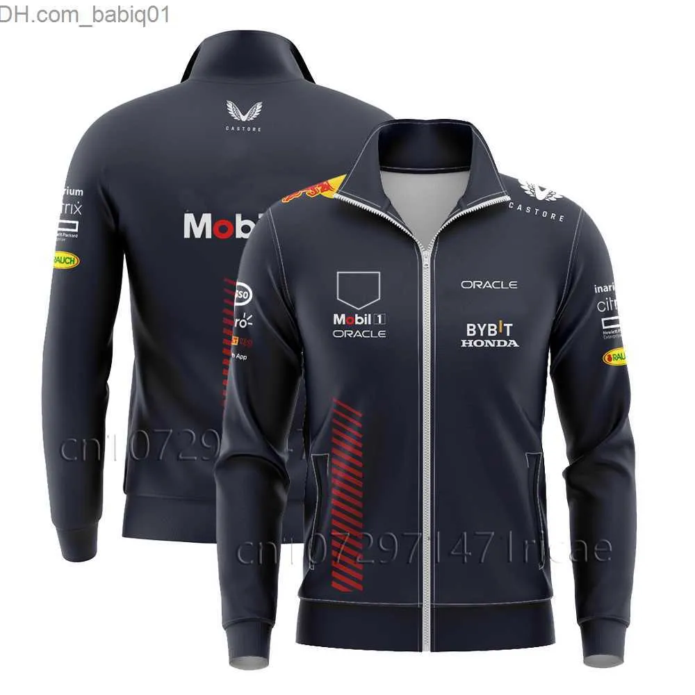 Мужские куртки Новый F1 Team Red Racing Count в 2023 году Bull Versappen Supersales круглой шеи на молнии