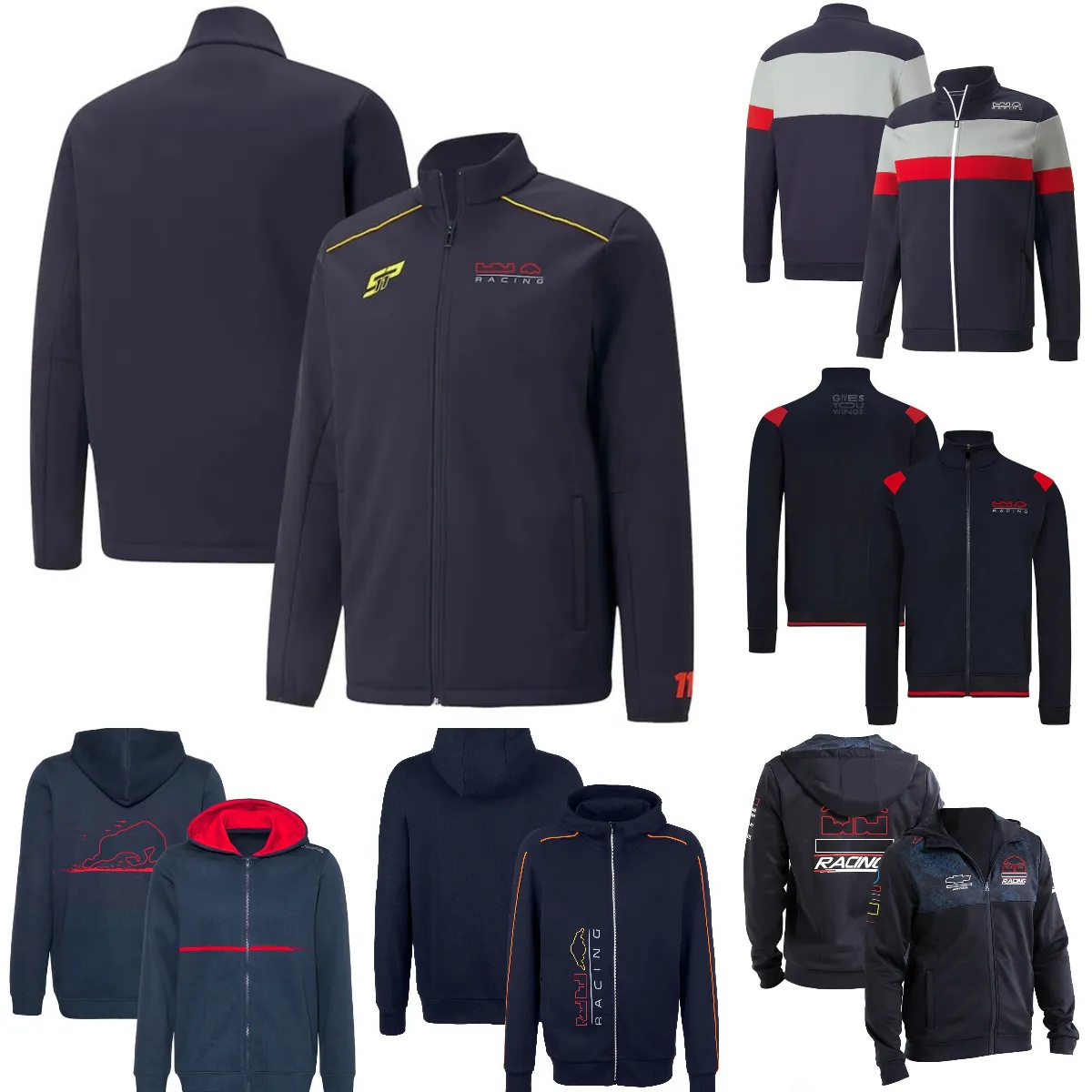 F1 Yarış Takım Ceket Formül 1 Sürücü Fermuarı Hoodie Büyük Boyu Sweatshirt İlkbahar ve Sonbahar Erkek Motosiklet Ceket Hoodies Özelleştirilebilir