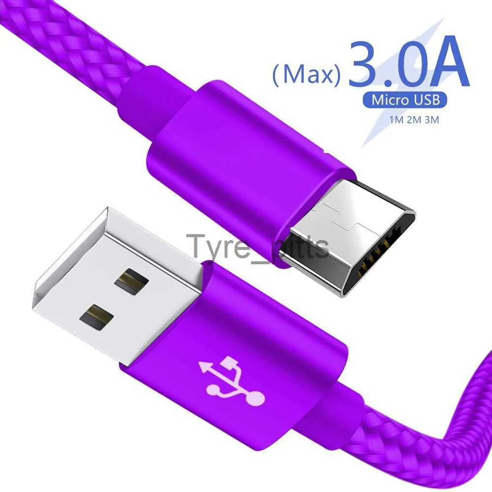 充電器/ケーブルマイクロUSBケーブル1M 2M 3MクイックチャージMicroUSB 3.0A Xiaomi Samsung Nokia Android Tablet携帯電話ケーブル用高速充電コードX0804