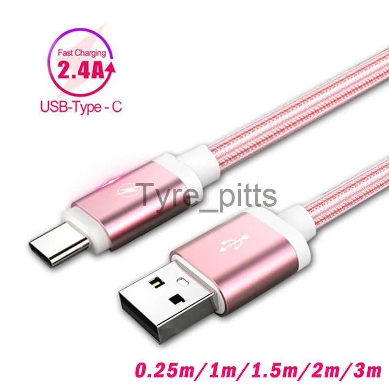 Şarj Cihazları/Kablolar Tip C USB kablosu 2m 3m Huawei P30 Pro P20 Lite Tipo C Samsung Galaxy A70 A50 S20 S10 Note10 S9 Typec Cord X0804