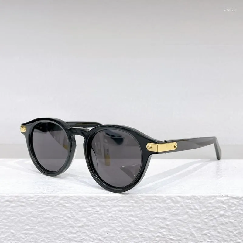 Solglasögon 2023 Acetate Round Z1957U Women Men Fashion Celebrity Blogger Star Brand Design Eyeglasses Frame Eyewear Oculos