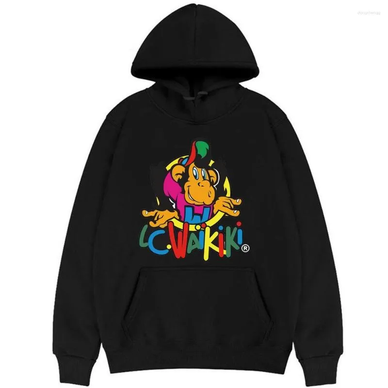 Men's Hoodies Monkey Hoodie Streetwear Merchandise Harajuku Cute Pattern Print Sweatshirt Men Women Loose Clothing