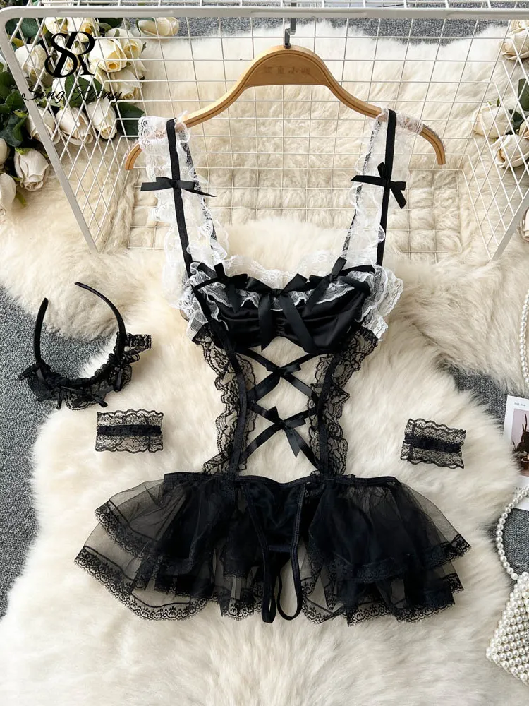 sexy trench coat lingerie Erotic playsuit 