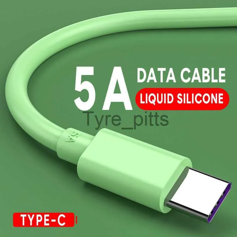 Ładowarki/kable 5A Szybkie ładowanie kabla telefonicznego typu C ciecz Cord płyn Silikon Android C linia danych dla Xiaomi Huawei Samsung HTC Type-C Wire data danych x0804