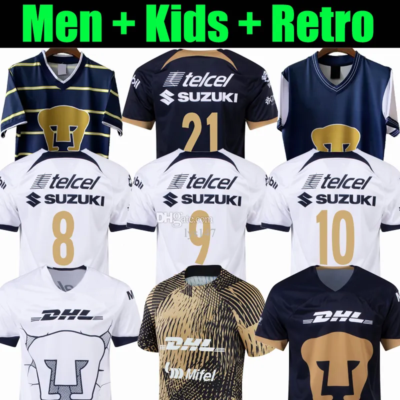 XXXL Player Fans DANI ALVES UNAM Soccer Jerseys Liga MX 2023 2024 home away 3rd C.GUTIERREZ H.MERITAO J.I.DINENNO DEL PRETE SALVIO 23 24 football men kids shirt