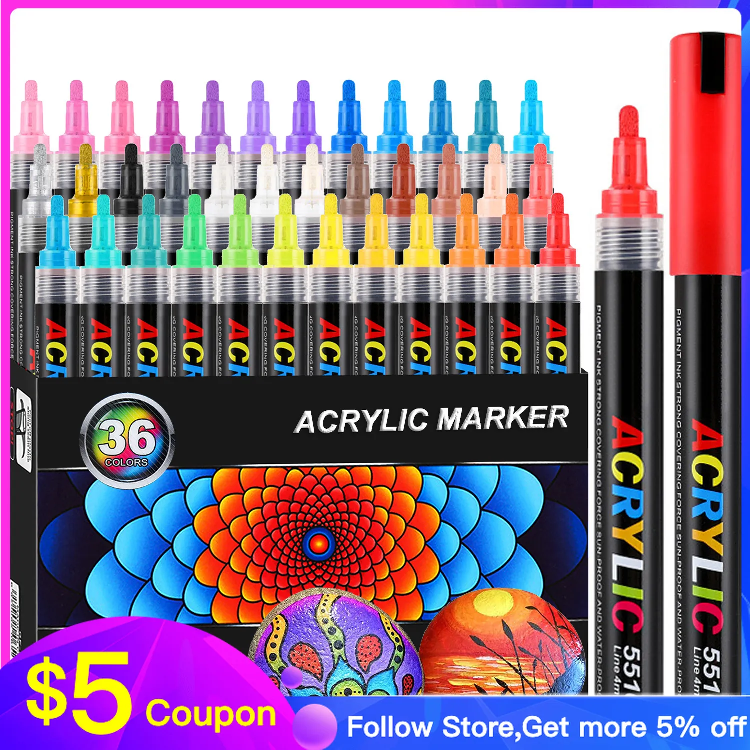 Premium Water Based Acrylic Paint Marker Pen With Medium Tip For Kids Ideal  For Graffiti, Rock Wood, And Fabric Art 230803 From Cong05, $32.69