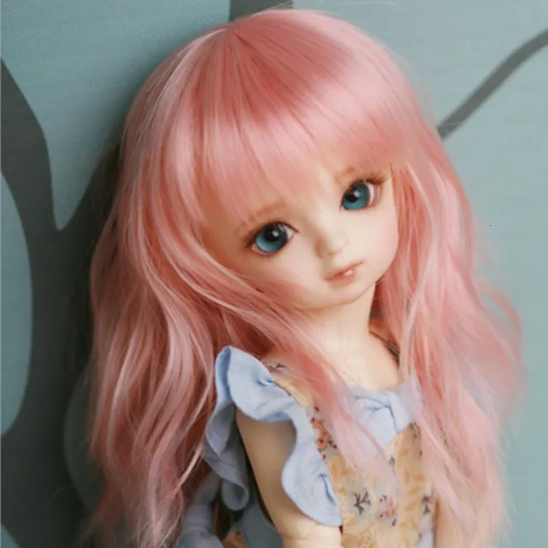 Dockor 13 14 16 18 Högtemperatur BJD Curly MSD SD YOSD för BJD Doll Wig Hair 230803