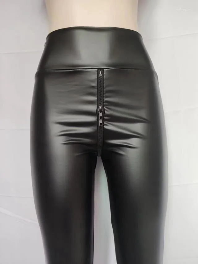 Womens Leggings 4XL Sexy Black Red Matte Leather Open Crotch Pants For  Women Exotic Slim Faux Trousers Wetlook Nightclub Wear Plus Size From  Tangculiyu, $25.47