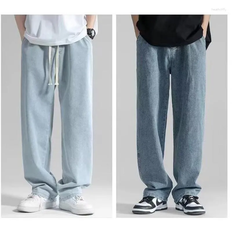 Men's Jeans 2023 Straight Men Fashion Summer Trousers Loose Tide Pants Big Size