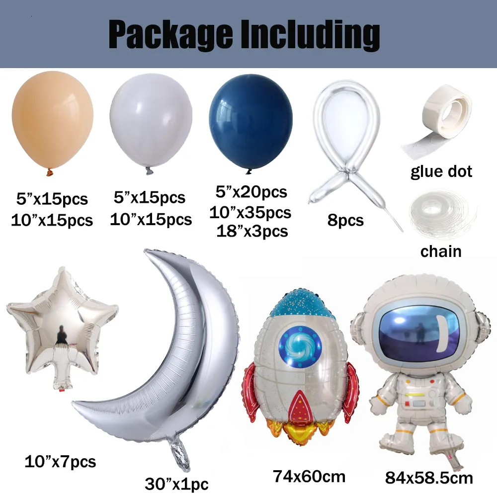 Other Event Party Supplies Universe Outer Space Astronaut Rocket Galaxy  Theme Balloons Garland Arch Kit Boy Birthday Party Decors Globos Baby Shower  230804 From Diao10, $9.07
