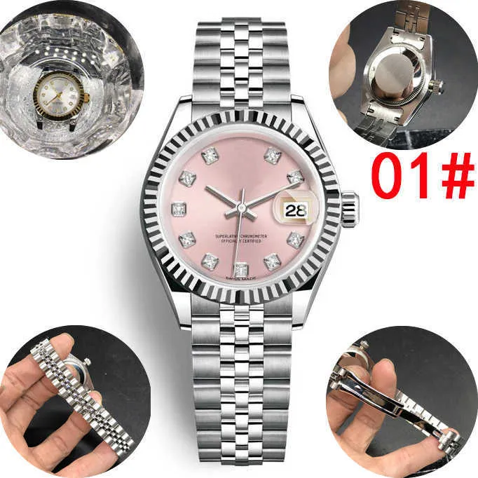 Luxury stone dial teeth edge small chain 28mm 2813 gold automatic steel swimming waterproof watch