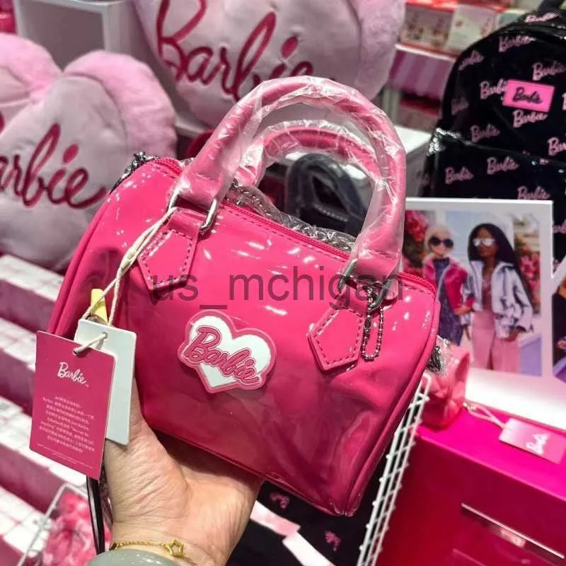 Torby wieczorowe 2023 Koreańska mody Barbies torebka Pu skórzana torba na ramię eliptyczne dziewczęta moda marka mała torba crossbody torebka Messenger J230804