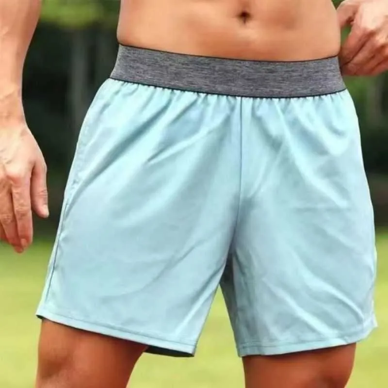 2023New Men Yoga Sports Shorts Outdoor Fitness Quick Dry Solid Color Casual Running Quarter Pant Bästa mode HA4