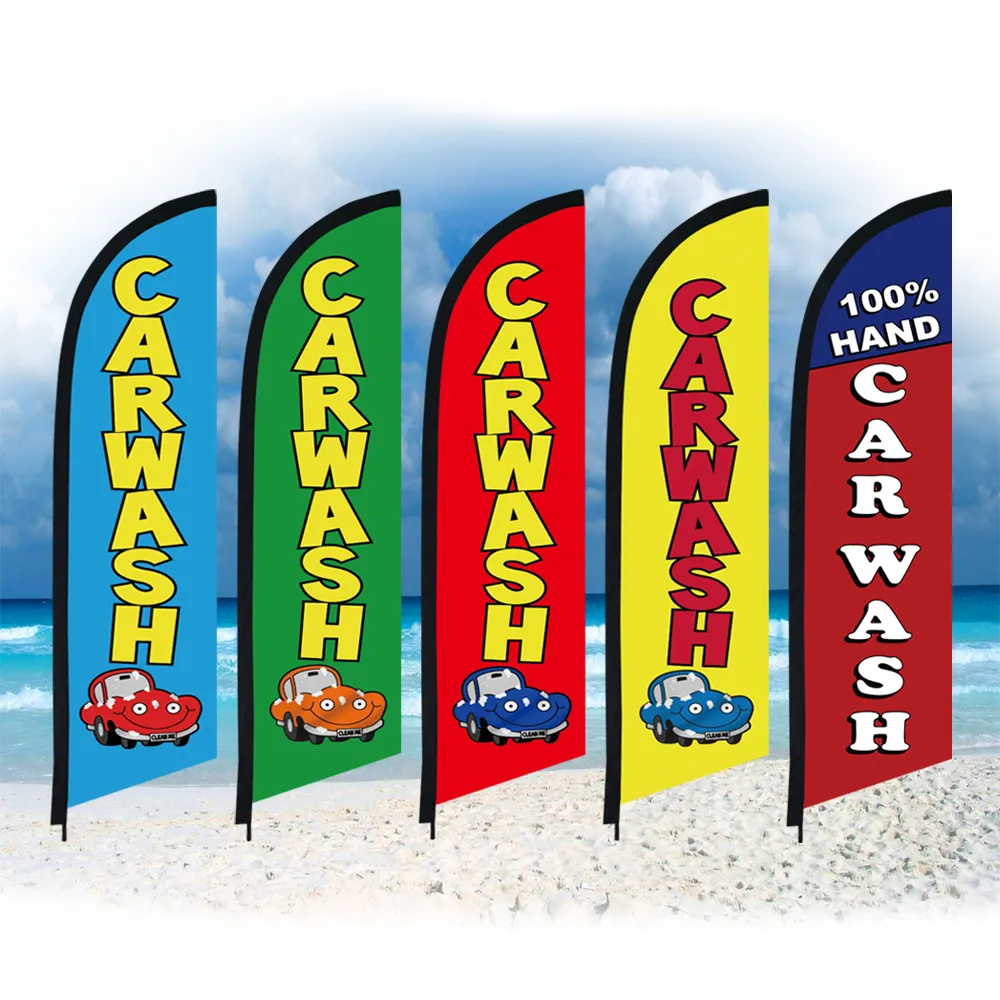Banner bayrakları araba yıkama bayrağı sadece kutup plajı olmadan swooper özel açık spor kulübü reklam dekorasyon banner otomatik 230804