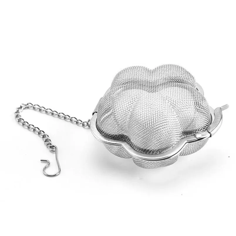 Tea Strainers Stainless Steel Teas Strainer Tools Plum Shape Home Coffee Vanilla Spice Filter Diffuser Mini Infuser Drop Delivery Gard Dh4Pz