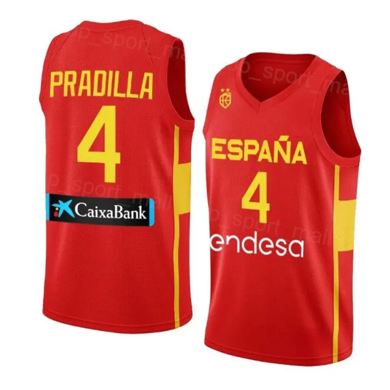 2023 Spanien Basketball Trikots Eric Vila 9 Alberto Diaz 8 Dario Brizuela 21 Alex Abrines 4 Pau Gasol 14 W.Geuer 41 Juancho Hernangomez 5 Rudy1