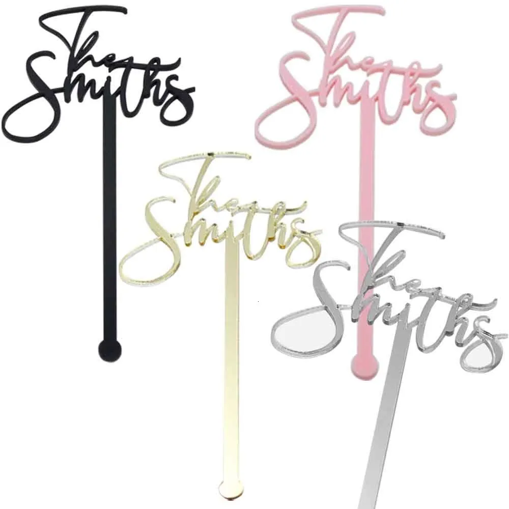 Other Event Party Supplies 12/50/100pcs Personalized Drink Name Stirrers Swizzle Sticks Cocktail Party Bar Stir Sticks Wedding Drink Sticks Party Shower 230804