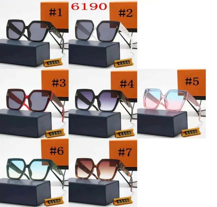 Fashion Designer Sunglasses Goggle Beach Sun Glasses For Man Woman Eyeglasses High Quality L style Shades L6190 Sunglasses women men