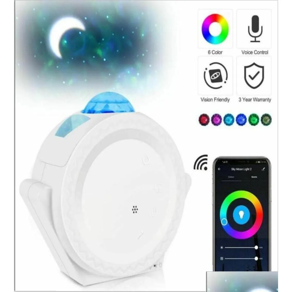Led Gadget Est 3 In 1 Projector Light Universe Starry Creative Night For Party Home Fast 9914250 Drop Delivery Electronics Gadgets Dh5N4
