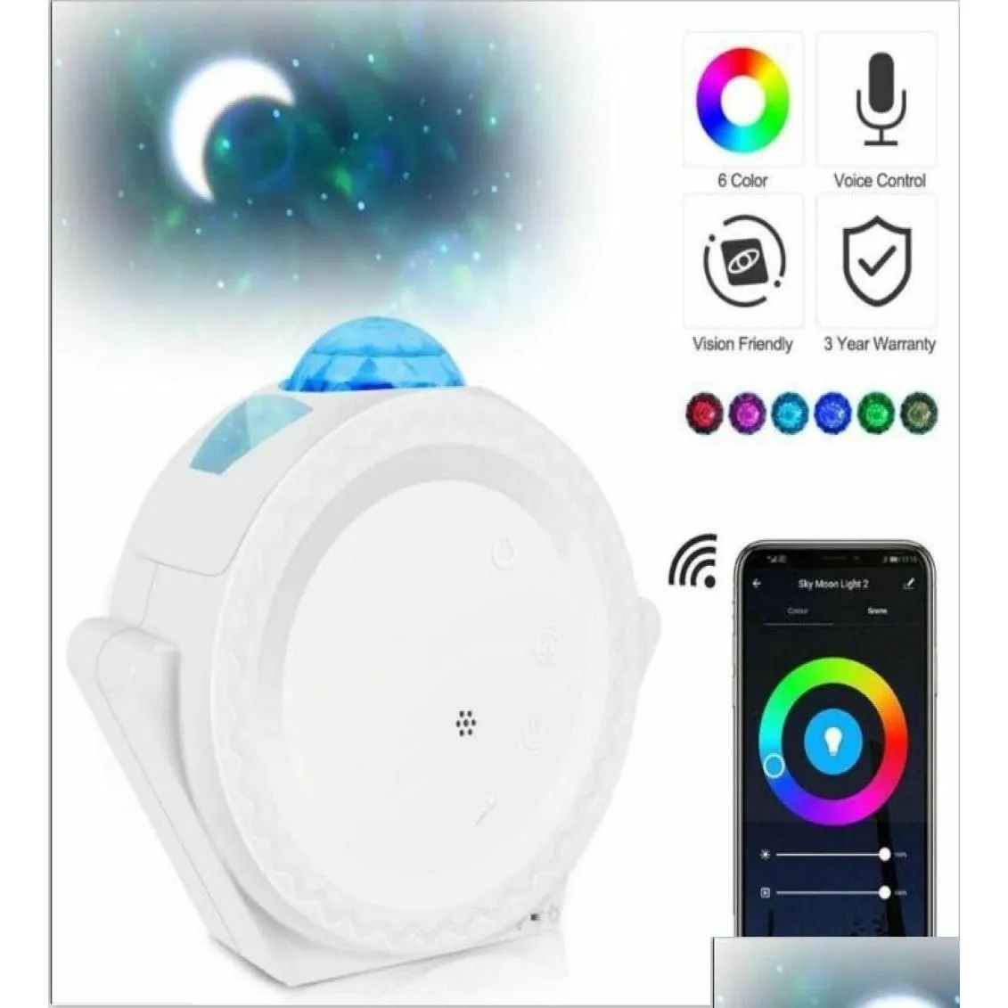 3 In 1 LED Starry Sky Projector, Night Light For Home Party Decor From ...