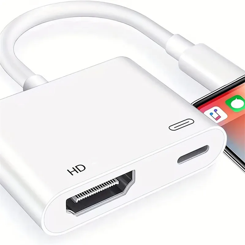 thumbnail image 2 of 1080P USB-C/HDMI Phone To TV Adapter Cable For IPhone IPad Android – 3ft Mirroring 2 of 6