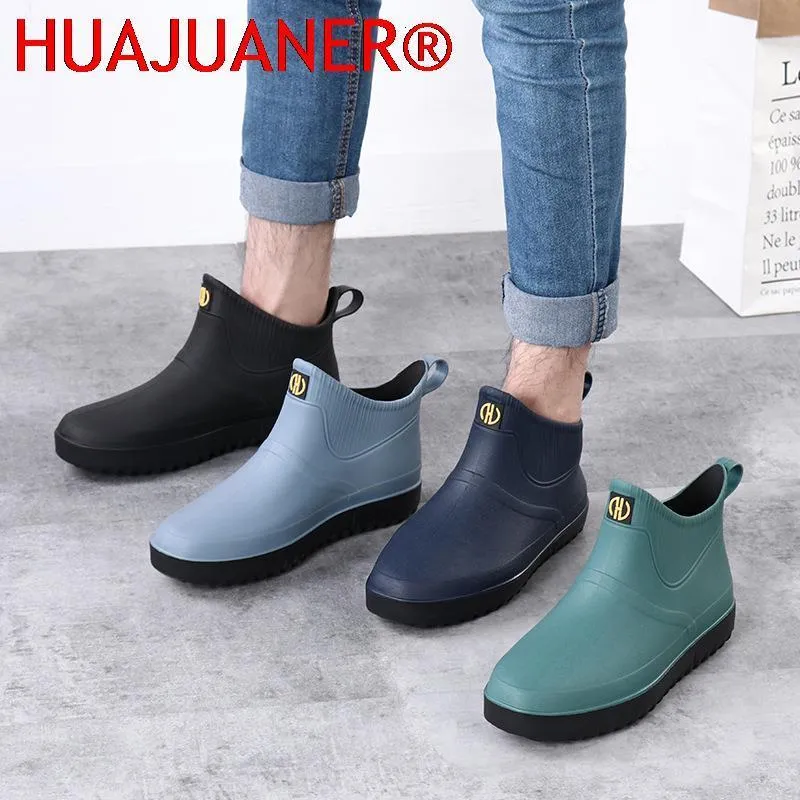 Buty deszczowe Mężczyzny Women niskie buty deszczowe gumowe podeszwa galoshes botki rybackie krótkie gumki gumowe gumowe deszczowe buty ogrodowe botki chelsea 230804