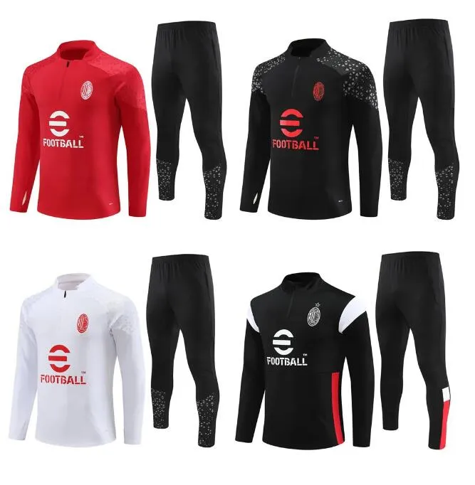 2023 2024 AC mIlans trainingspak IBRAHIMOVIC Soccer Milano survetement 23/24 maillot men and kids de foot mIlans voetbal Trainingspak jas