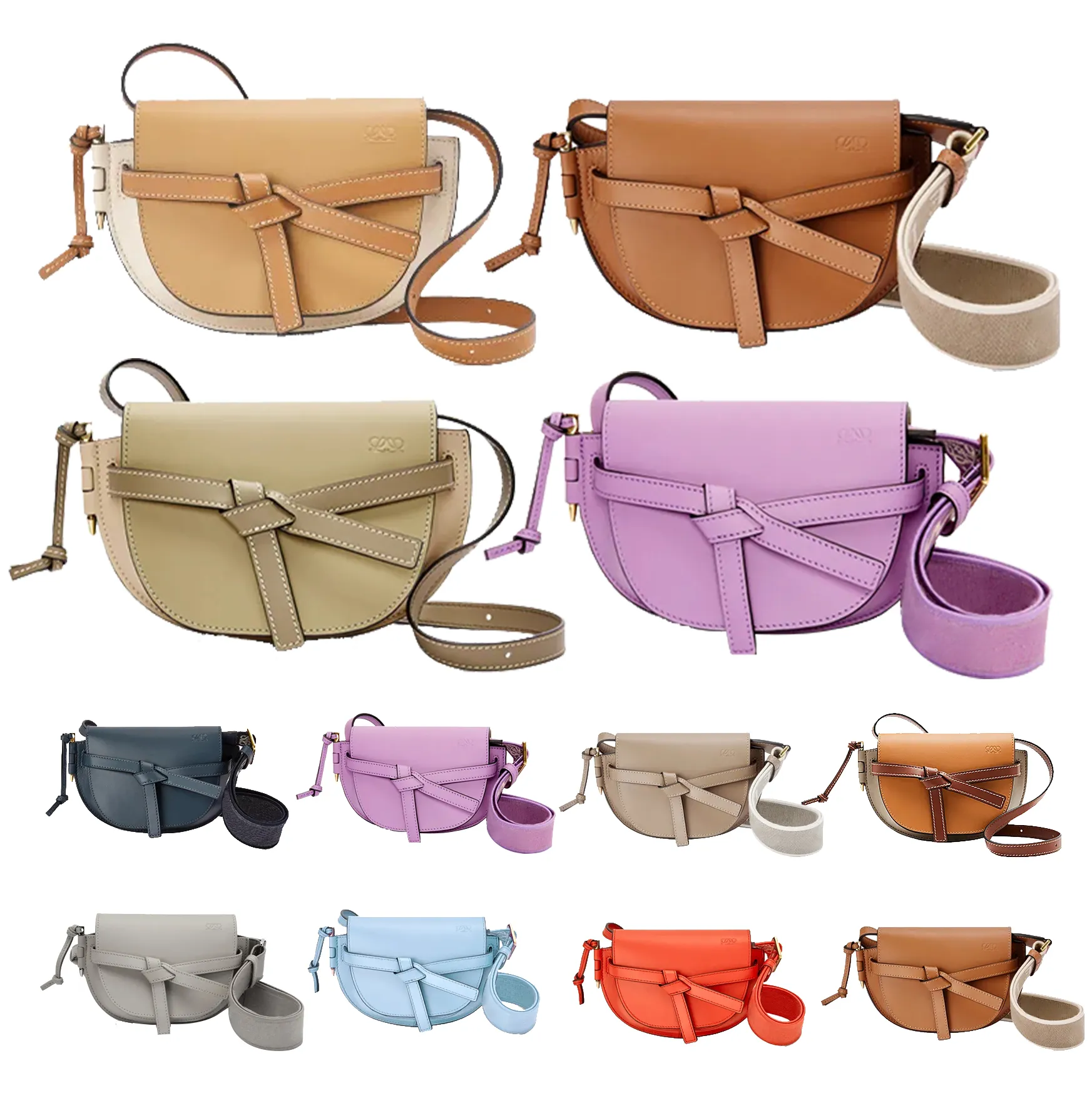 Luxury Dual Puzzle Designer Saddle Bag For Men And Women Genuine