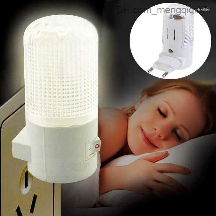 Lampor nyanser nattlampor 3W 4LED Emergency Light Wall Lamp Socket EU Plug Baby Feeding Bedside Nergy Saving Cabinet Trappor belysning Z230805