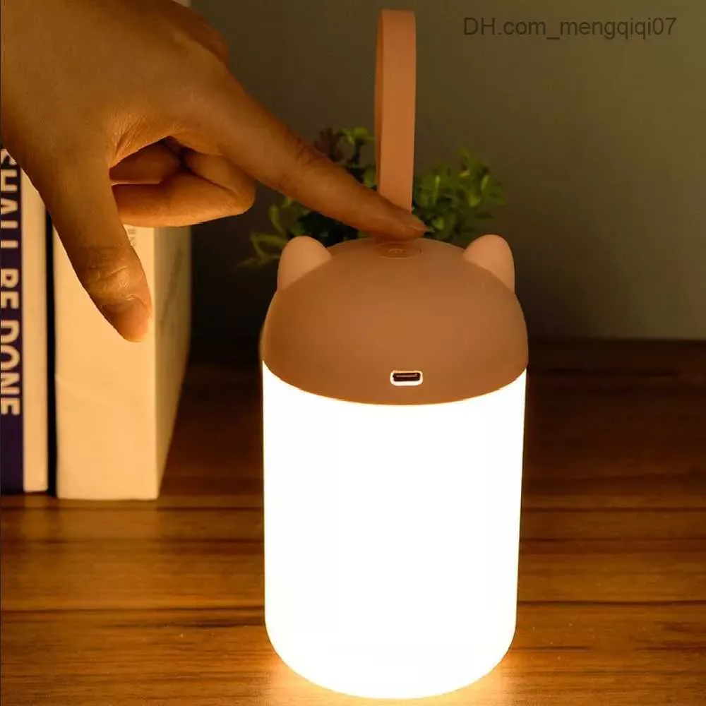 Lampes Abat-jour Veilleuses Mignon Touch Night Light USB Rechargeable Baby Eye Protection Lights Portable LED Home Wake Up Lampe de chevet pour l'éclairage de la chambre P230331 Z230809