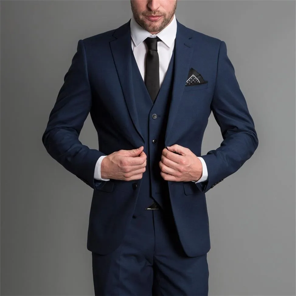 Terno novo masculino vestido de três peças slimwedding vestido de