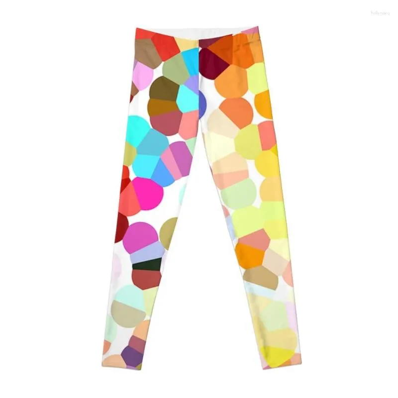 Pantalon actif multicolore éclaboussure de couleur brillant et joyeux partout motif Leggings Push Up collants pour femmes Legins femme