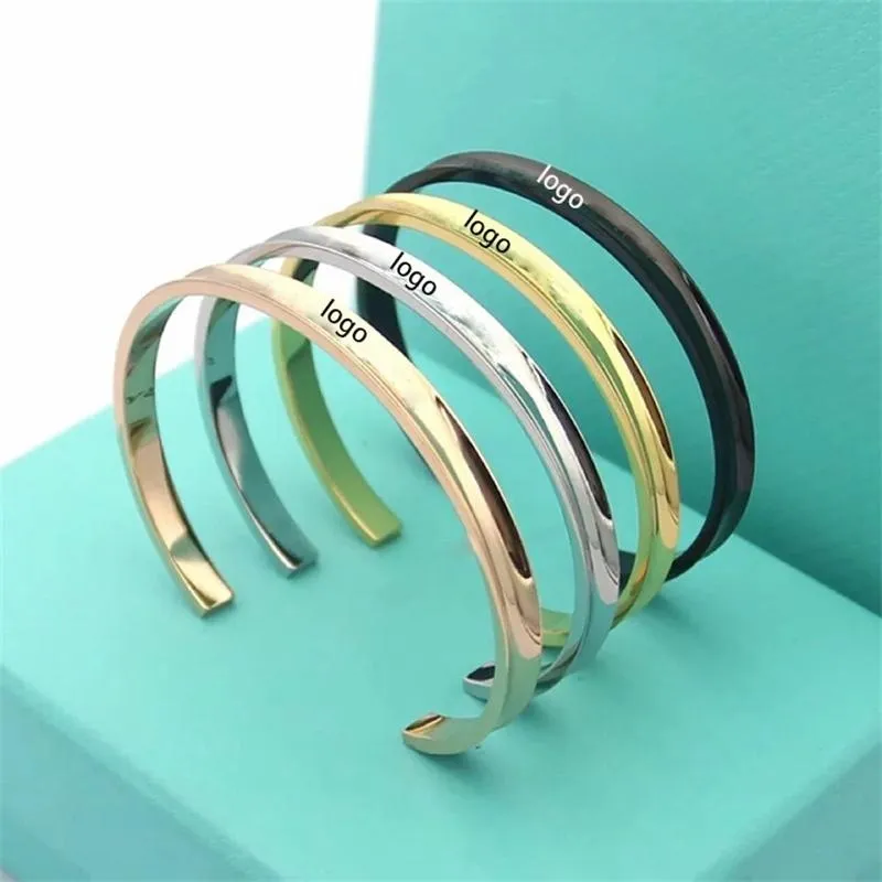 Designer Bangle Jewelrys Luxo Jewlery para Mulheres Pulseira Besigner Jóias Ouro Prata Rosa Design Pulseiras Europa e América Unisex Aniversário Bangles