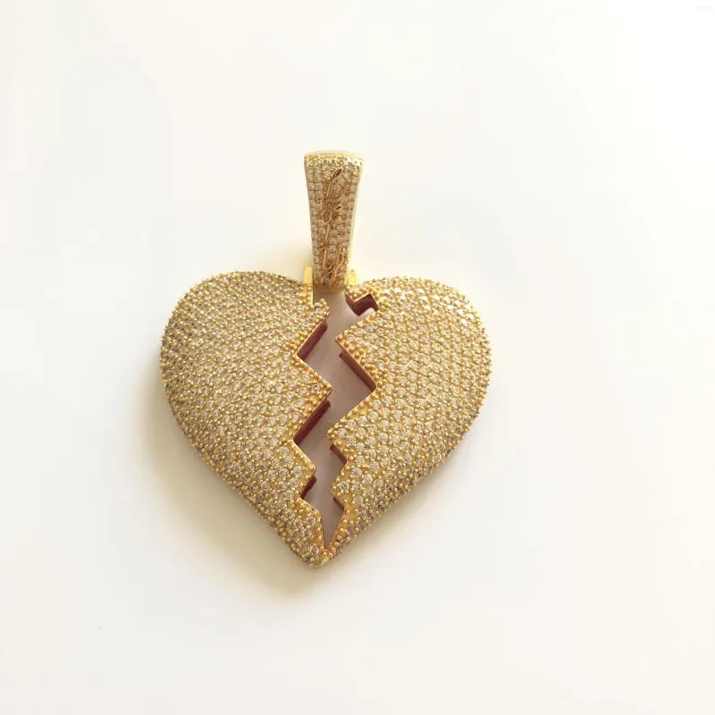 Colliers pendentifs Bijoux pour hommes et femmes Collier d'amoureux en forme de cœur brisé