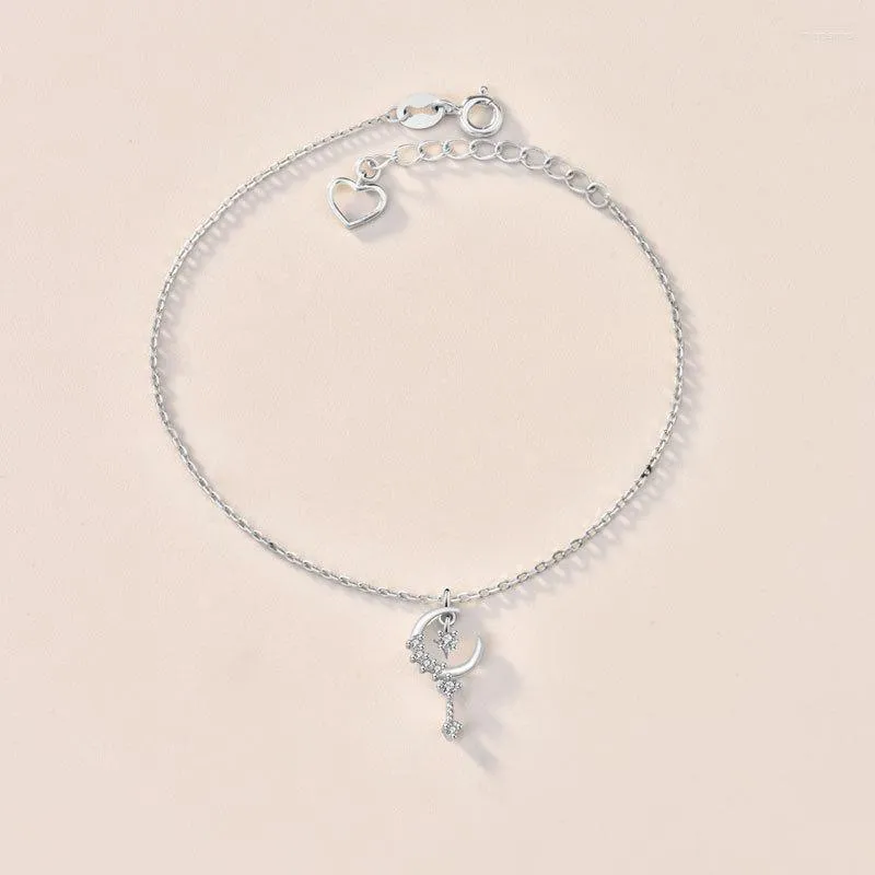 Kedjor 925 Sterling Silver Xingyue Armband Kvinnlig ins nischdesign Enkel personlighet Temperament Koreanska vindsmycken