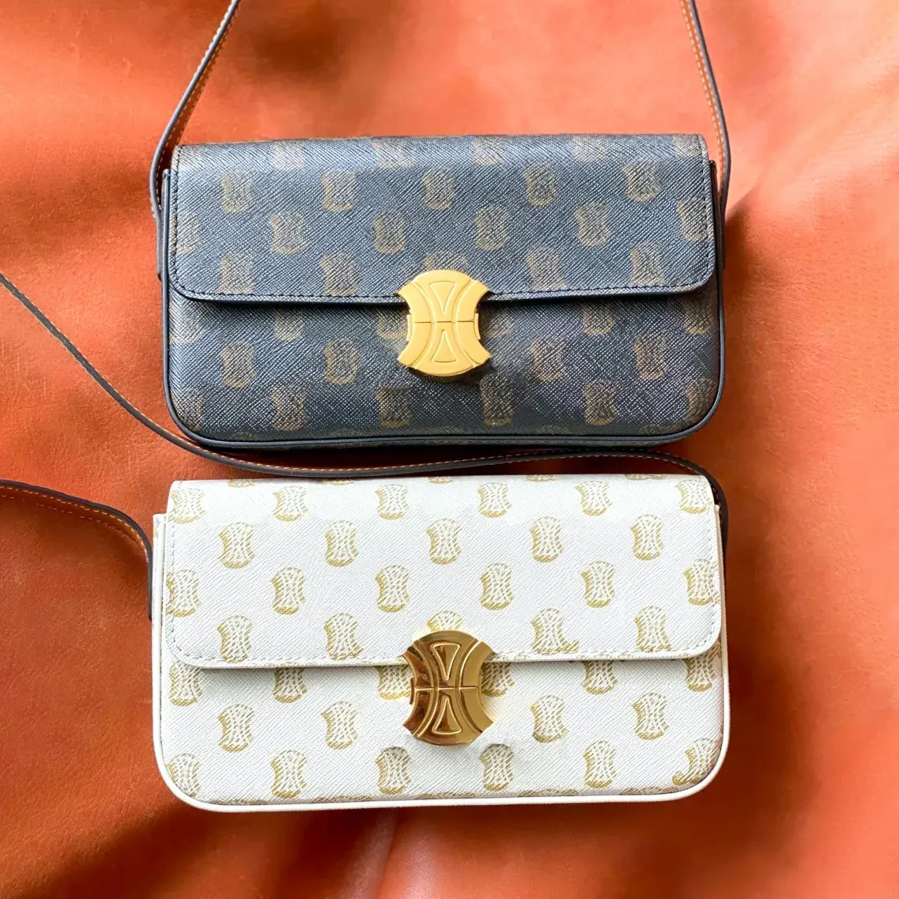 كلاسيكي من الجلد الأصلي ، كروس جاسودي Teen Triomphe Bag Bag Luxurys مصممون كتف Celiny Pochette Clutch Handbags Women Wallets Flap Flap Baguette Fevide Facs