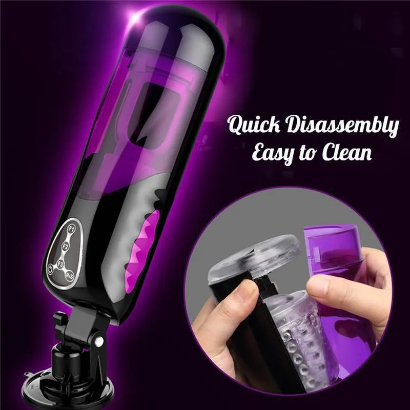Electric Automatic Masturbator With Heating And Piston Function_voghion.com