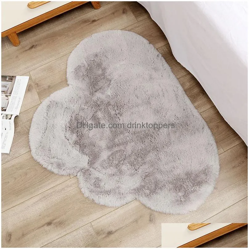 Carpets 70X90Cm Cloud Shape Rug Carpet Mat For Living Room Decor Faux Fur Kids Bedroom Shaggy Area Modern 201225 Drop Delivery Home Dhbkt