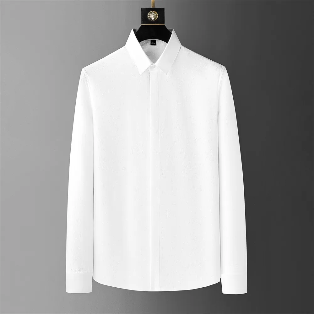 2023 Herbst personalisiertes Blumenhemd für Männer Langarm Slim Fit Shirts Hochwertiges Social Casual Business Formal Dress Shirt