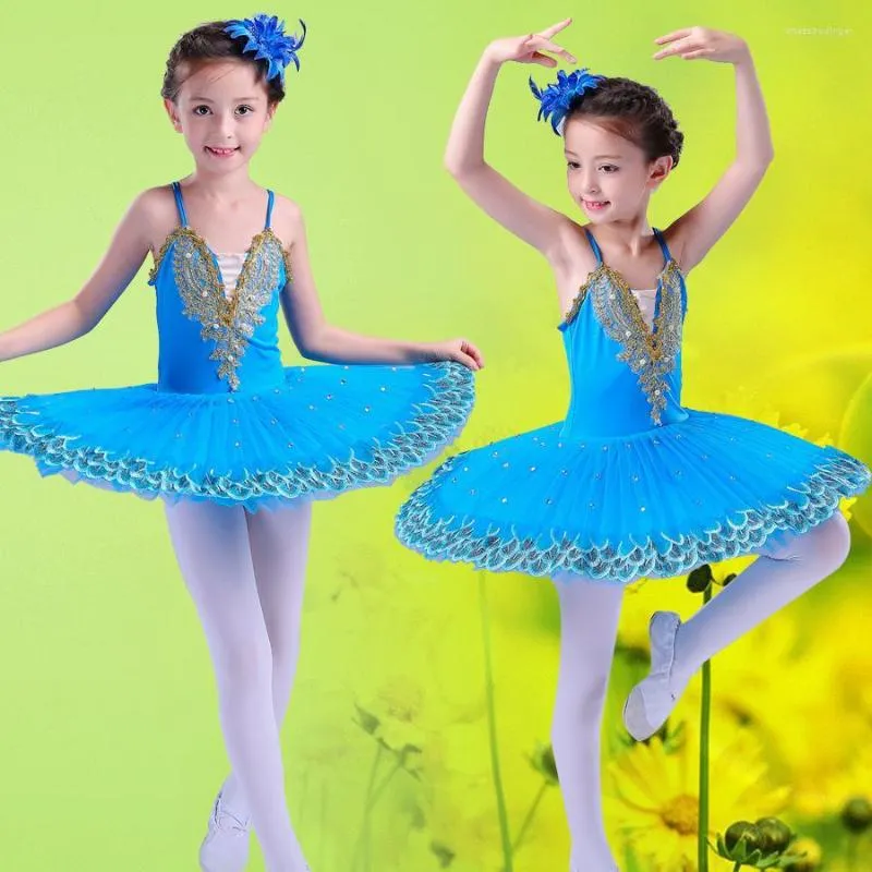 Desgaste De La Etapa Niñas Profesionales Ballet Tutu Swan Lake Disfraz Niño  Competencia Blanco Rojo Azul Vestido Para Niños Pancake Dancewear De 42,84  €