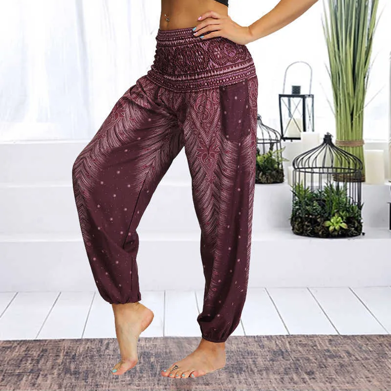 Pantalones De Yoga Sueltos Para Mujer Pantalones De Pierna Ancha Con  Estampado Floral Pantalones De Chándal Palazzo Largos Y Elásticos De 9,99 €