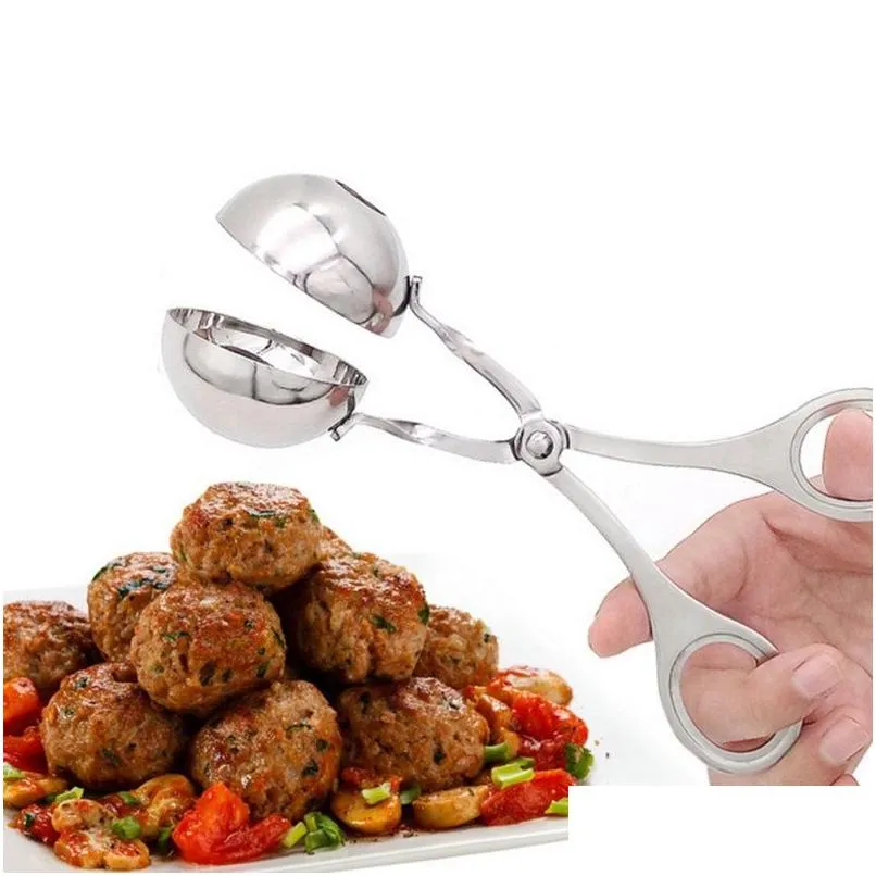 Utensili per pollame per carne Utensili per ballerine in acciaio inossidabile Fai da te Pesce Palla di riso Stampo per polpette Cucina domestica Cucinare Drop Consegna Giardino Sala da pranzo B Dhjoc