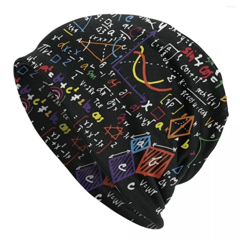 Berets Maths Equations Cap Mystery Hip Hop Unisex Street Skullies Beanies Hats Spring Warm Dual-use Bonnet Knitted Hat