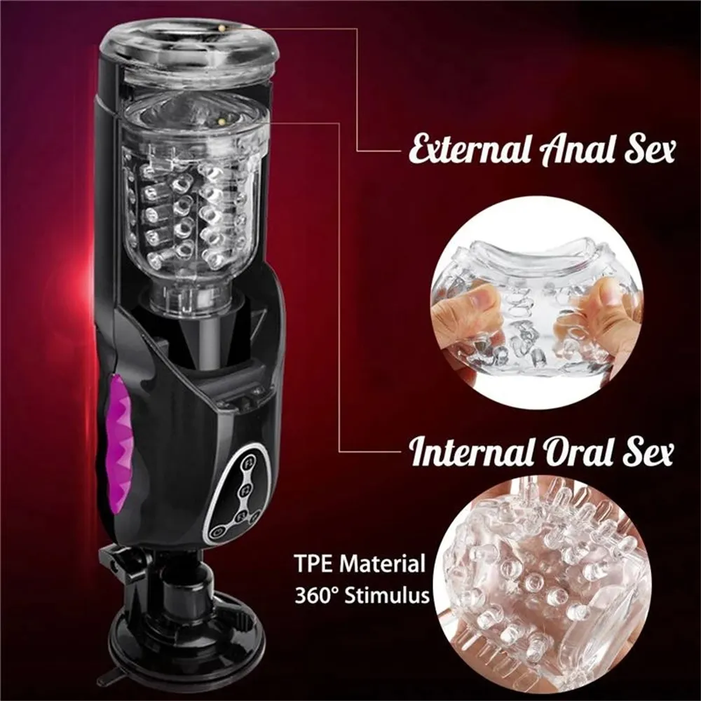 Masturbators Male Masturbator Electric Piston Heating Automatic Vibrator 10 Kind Rotation Telescopic Smart Voi_voghion.com