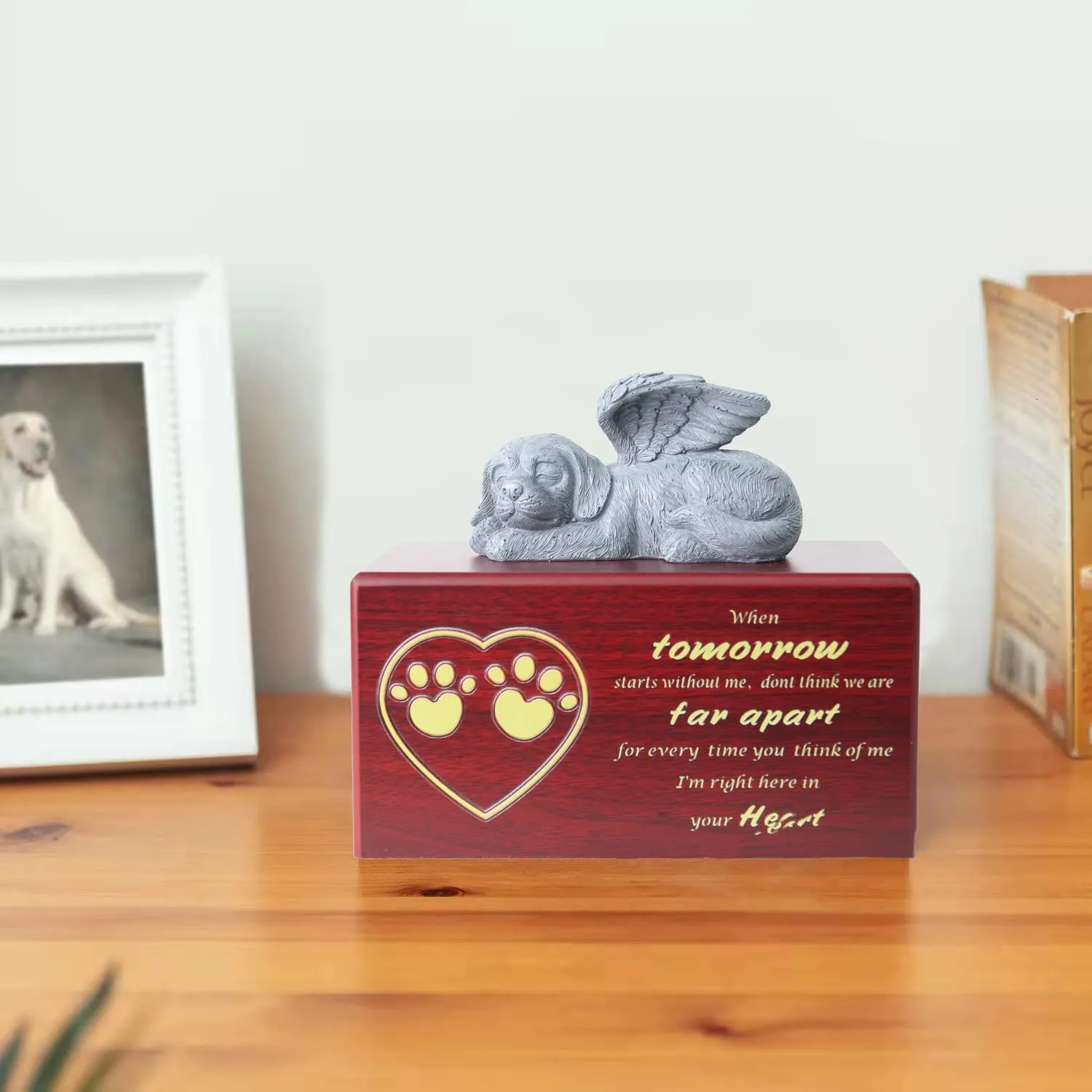 Andere Kat Levert Hoogwaardige Houten Huisdier Urn Voor Honden En Katten Met Urnen Ter Herdenking Huisdieren Voet Patroon Engel Hond 230804