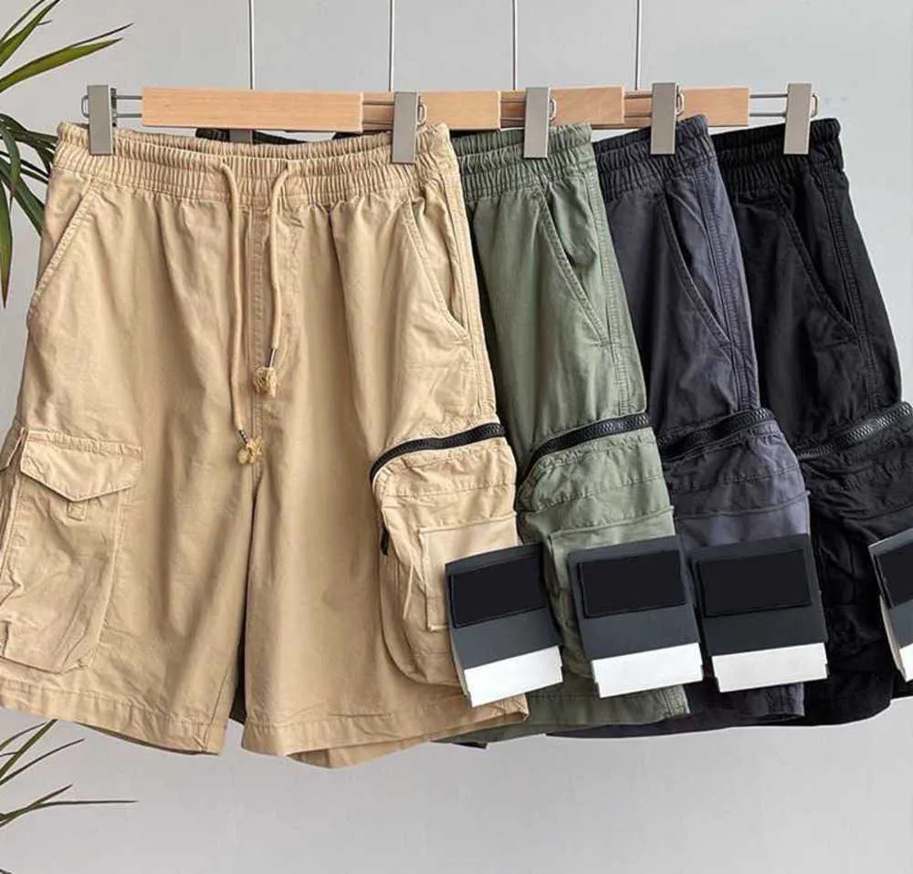 Men's Shorts Mens Shorts Stones Island Designers Cargo Pants Badge Patches Summer Sweatpants Sports Trouser 2023ss Big Pocket Overalls Trousers Zippper 999