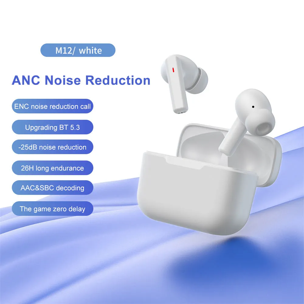 HIFI Noise cancelling headphones BT TWS Earbuds headsets waterproof True wireless stereo earphones with charging box