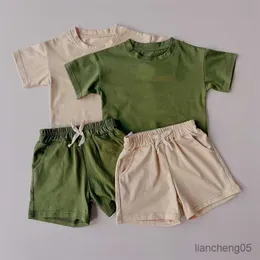 Clothing Sets Summer Children Tracksuit Two Pieces Suits Clothing Sets for Boys Short Sleeve Top Shorts Girls Come Kids Casual Outfits R230805