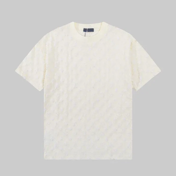 2023SS Sprężyna/lato Wysokiej jakości projektowy druk literowy T Shirt bawełniany materiał okrągły szyja pullover krótki rękaw Unisex T-shirt bluza A7A12Z20K165